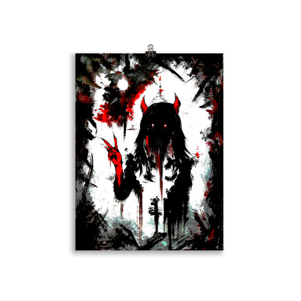 Devils peace. Home decor - Poster wall art.