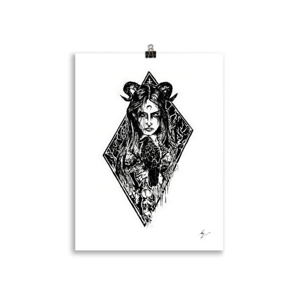 The raven witch - Poster wall art. High quality Enhanced Matte poster