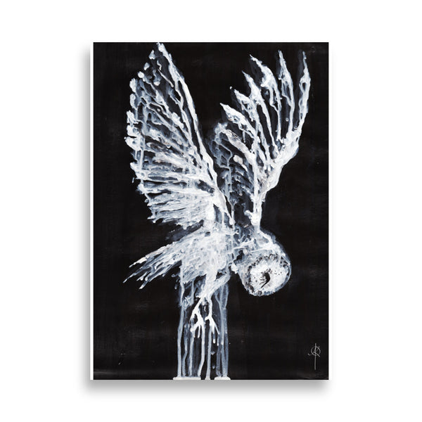 The Haunted Owl Version II. Art print.