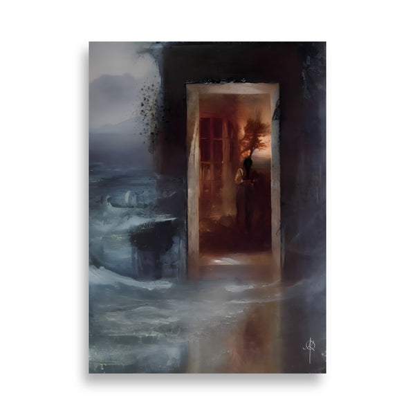 Oil Painting. The Porte. Painting. Art print. original artwork. Gothic Home décor. Digital art.