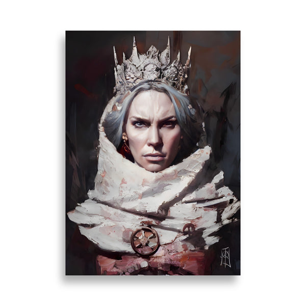 Oil Painting. Power of the queen. Painting. Art print. original artwork. Gothic Home décor. Digital art.