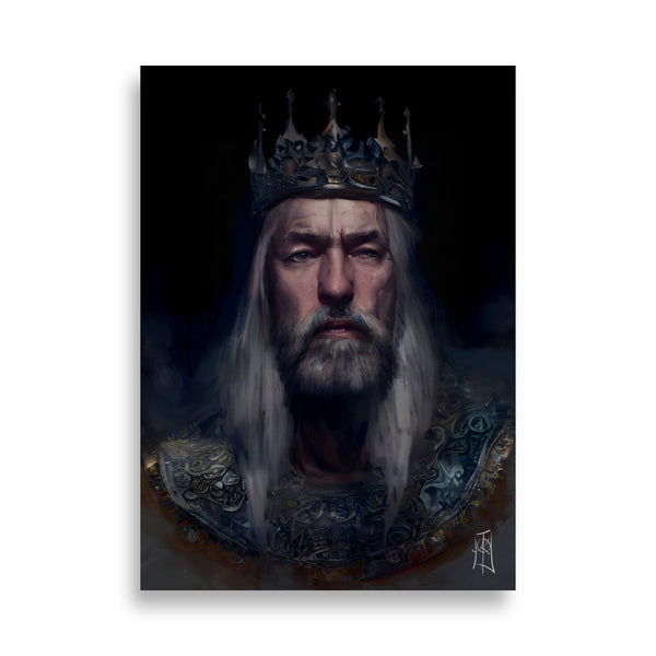 Oil Painting. The Wise King. Painting. Art print. original artwork. Gothic Home décor. Digital art.