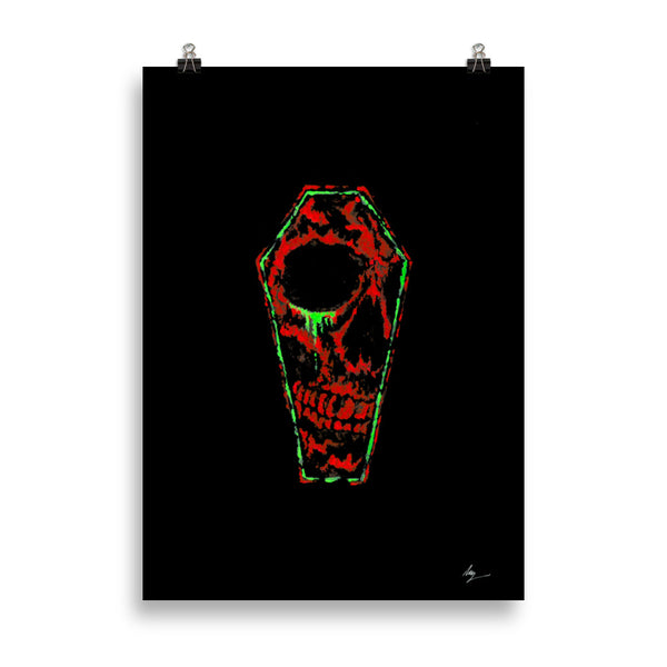 Even in death I still weep. Gothic, Skull, Love, witch, witchcraft and dark art. Original Artwork by alexkempart. Gothic Home decor - Wall art