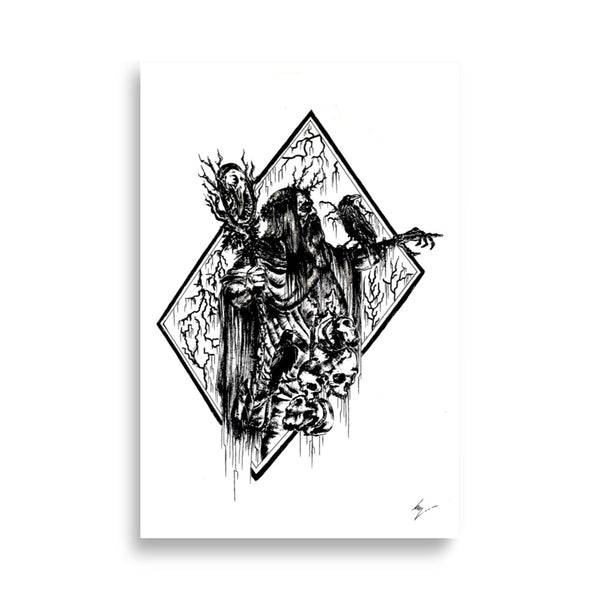 Odin is watching you - Poster wall art. High quality Enhanced Matte poster