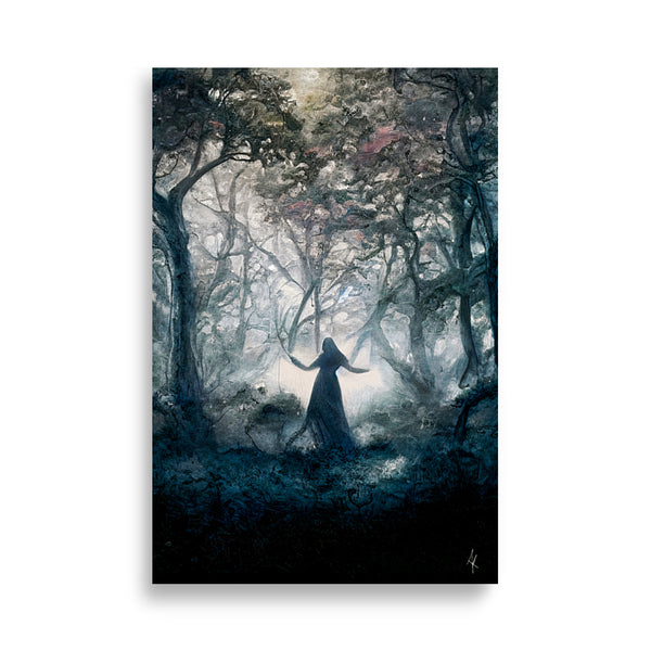 The dancing witch. Art print.