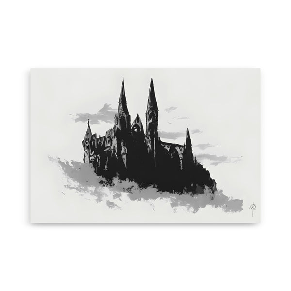 Dracula's castle. Art print. Artwork. Gothic home decor.