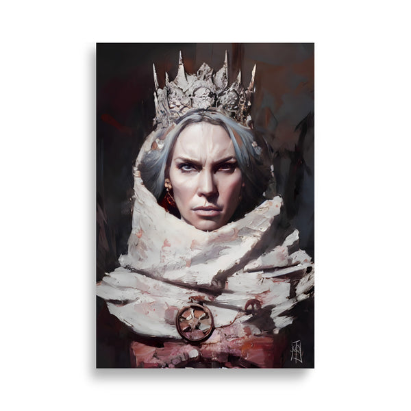 Oil Painting. Power of the queen. Painting. Art print. original artwork. Gothic Home décor. Digital art.