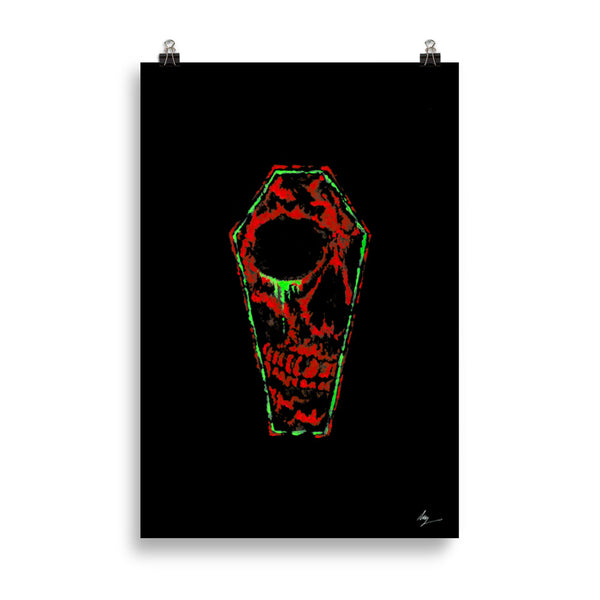 Even in death I still weep. Gothic, Skull, Love, witch, witchcraft and dark art. Original Artwork by alexkempart. Gothic Home decor - Wall art
