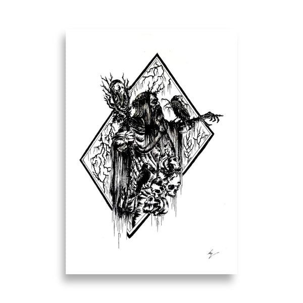 Odin is watching you - Poster wall art. High quality Enhanced Matte poster