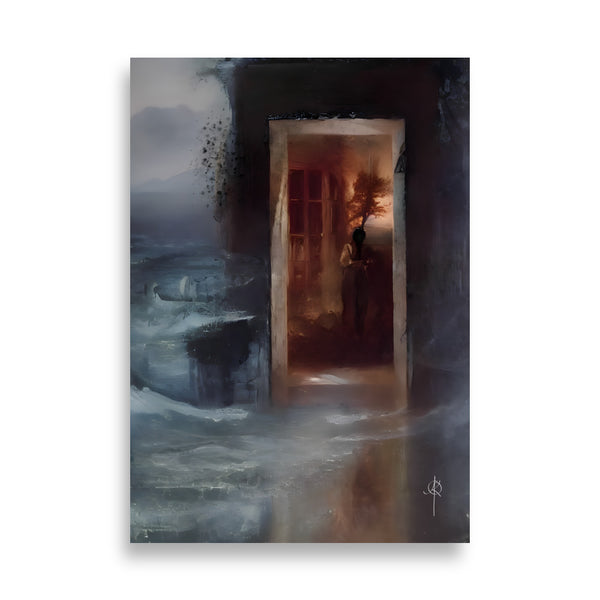 Oil Painting. The Porte. Painting. Art print. original artwork. Gothic Home décor. Digital art.