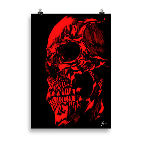 Blood skull - Wall art