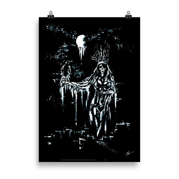 Morrigan the raven goddess. Gothic, Ravin, forest, witch, witchcraft and dark art. Gothic Home decor - Wall art