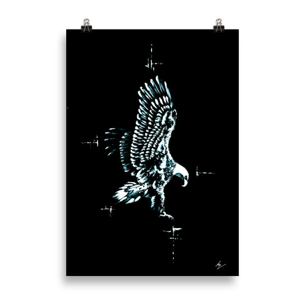 The Eagle soars high. Fly like an eagle whatever you go. Gothic, Eagle, poster. Gothic Home decor - Wall art