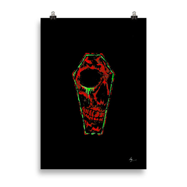 Even in death I still weep. Gothic, Skull, Love, witch, witchcraft and dark art. Original Artwork by alexkempart. Gothic Home decor - Wall art