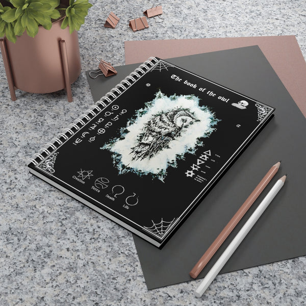 The book of the owl - Spiral Notebook. Spell book.