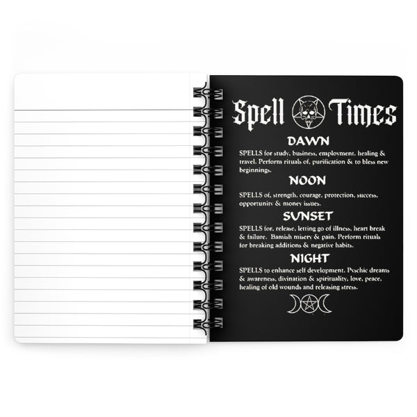 The Book of shadows - Spiral Bound Journal. Spell craft, witchcraft, dark journal. Lilith the supreme empress of Hell