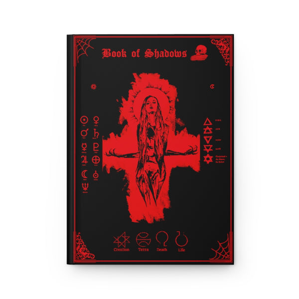 Book of shadows - Hardcover Journal Matte. Her Devine Power. Blood Red edition