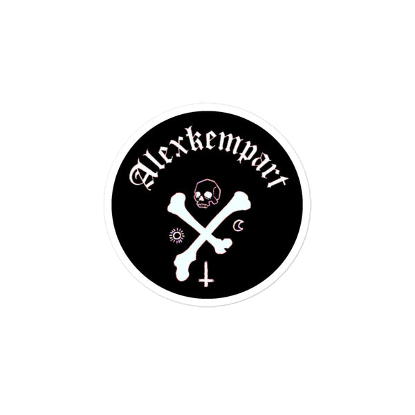 Bubble-free stickers - alexkempart logo