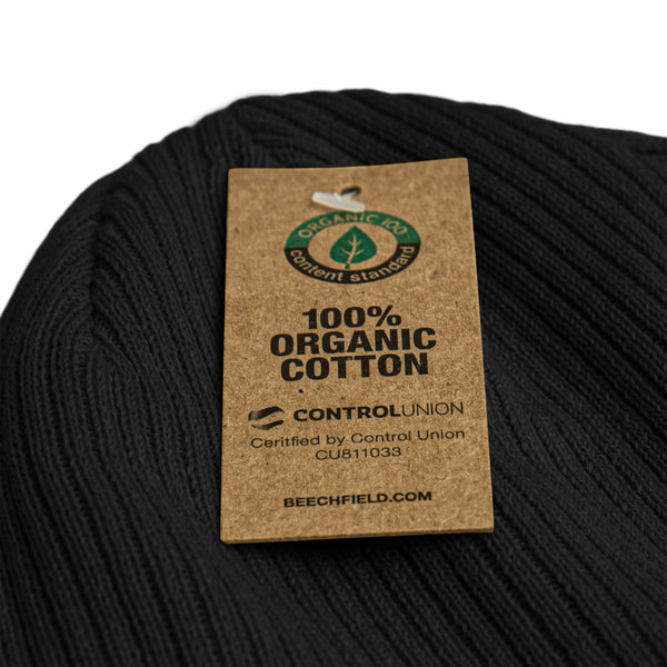 Double crossed - alexkempart original organic ribbed beanie