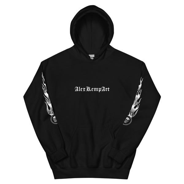 AlexKempArt - Double trouble skull head. Hoodie
