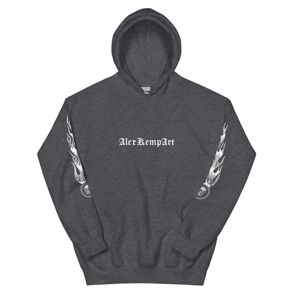 AlexKempArt - Double trouble skull head. Hoodie