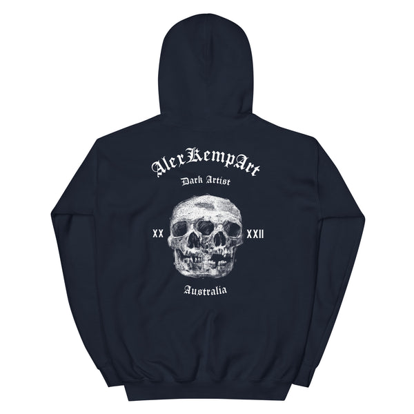 AlexKempArt - Double trouble skull head. Hoodie