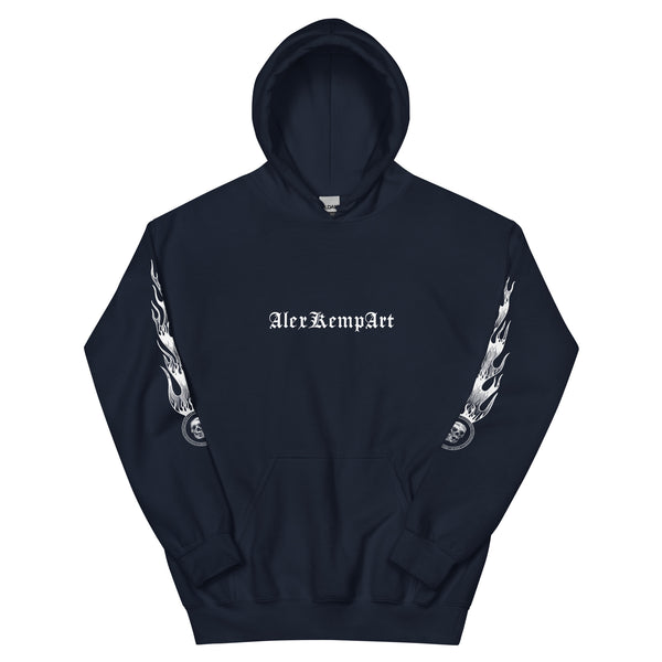 AlexKempArt - Double trouble skull head. Hoodie