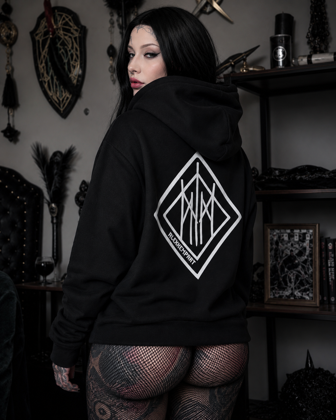 Premium full zip hoodie - alexkempart logo.