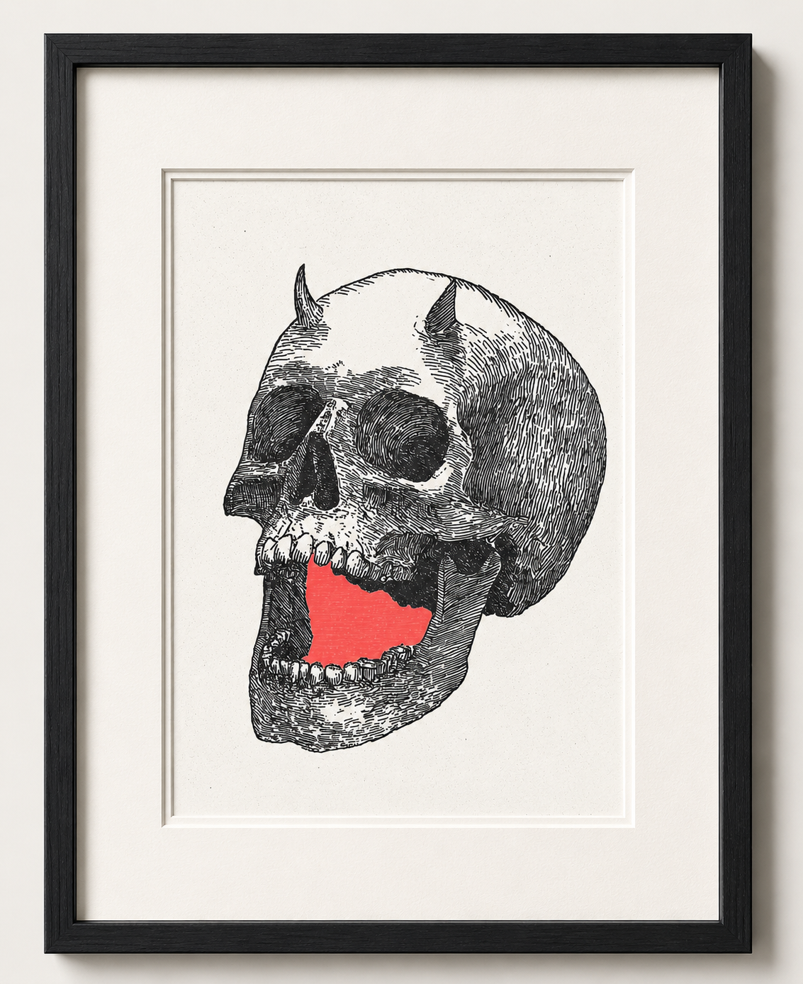 Crimson Howl. Art Print.