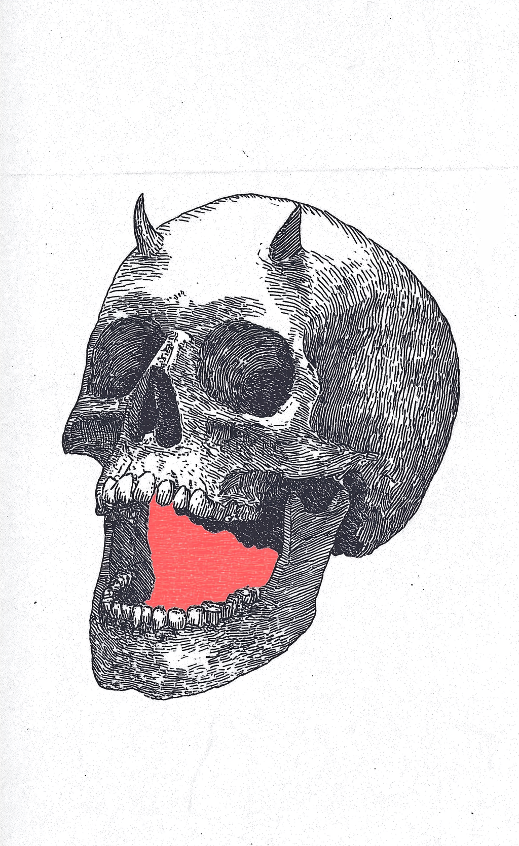 Crimson Howl. Art Print.