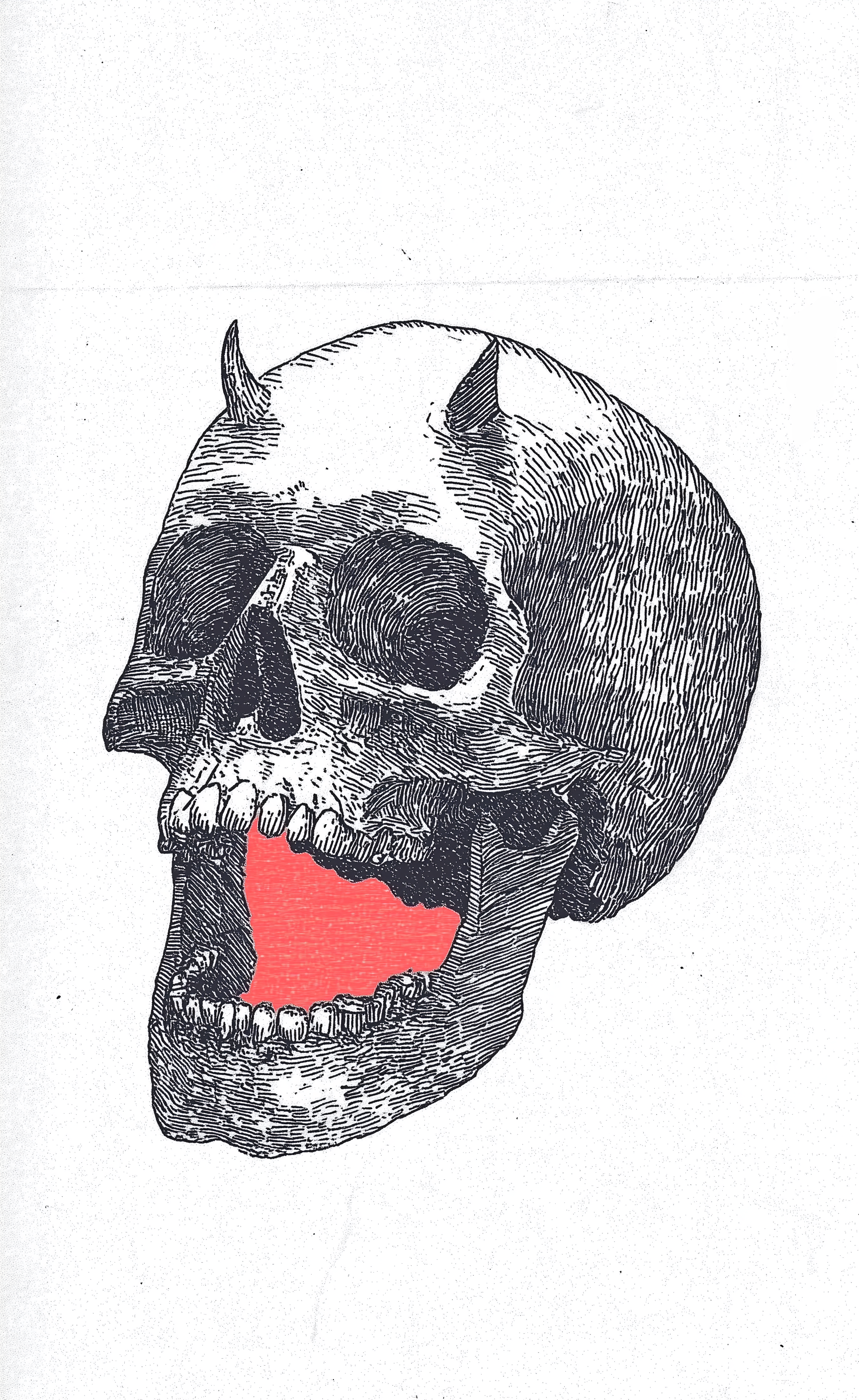 Crimson Howl. Art Print.
