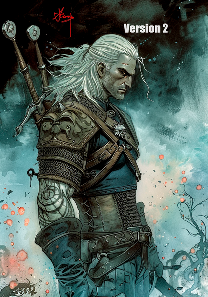 The Witcher - Geralt of Rivia. Fan art. Art print