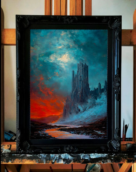 Between Flame and Ice. Art Print.