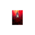 The burning chapel - Oil Painting. Art print. original artwork. Gothic Home décor.
