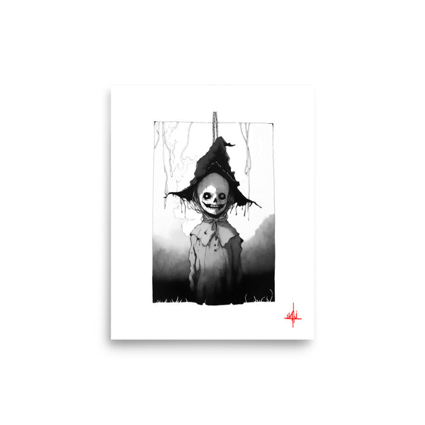 The hanging witch Concept VI - Sketch artwork. Dark Series II. Art print and poster. Artwork Gothic home decor gift.