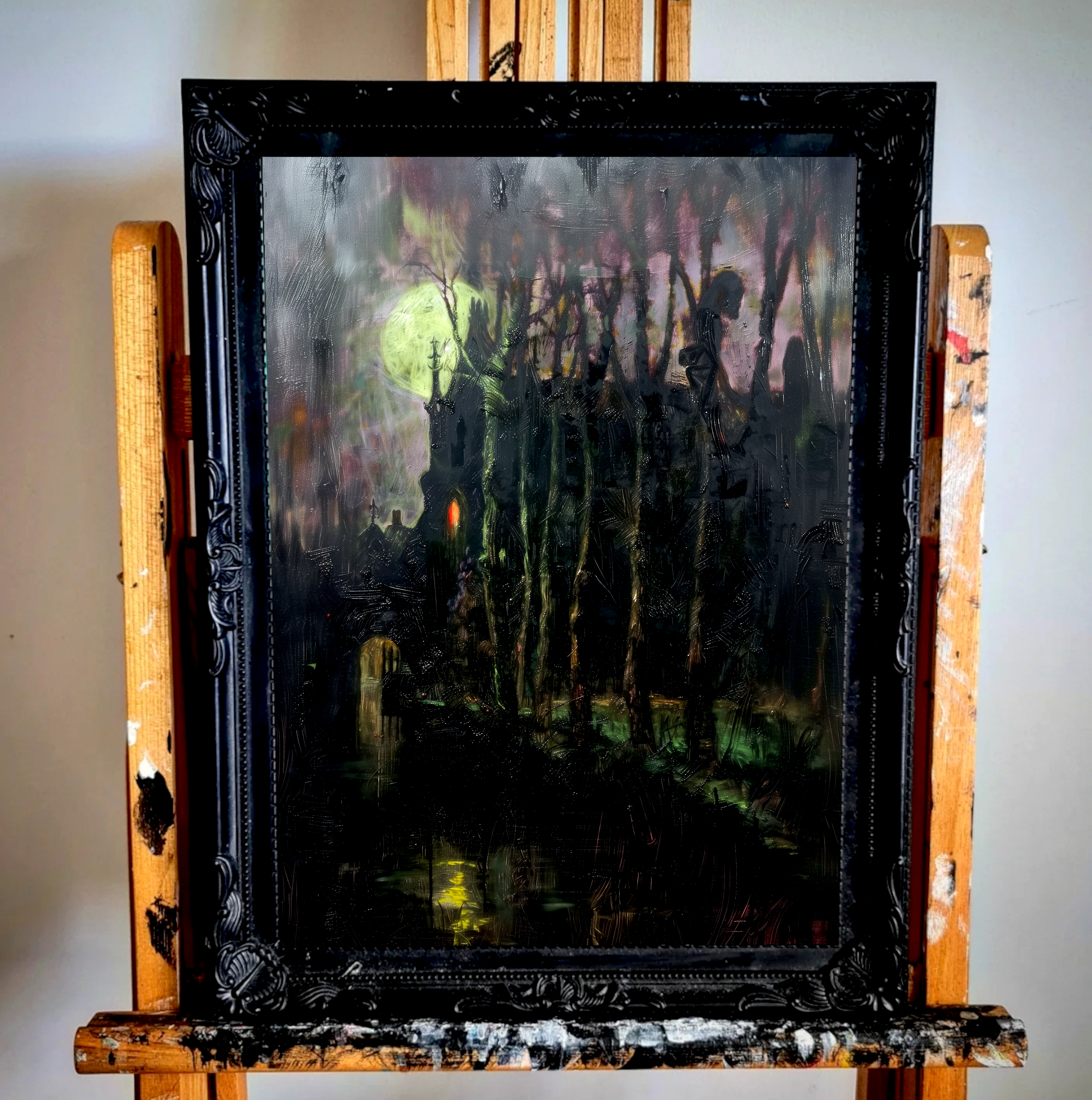 Echoes Beneath the Crypt. Art Print.