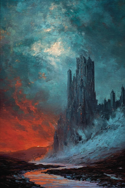 Between Flame and Ice. Art Print.