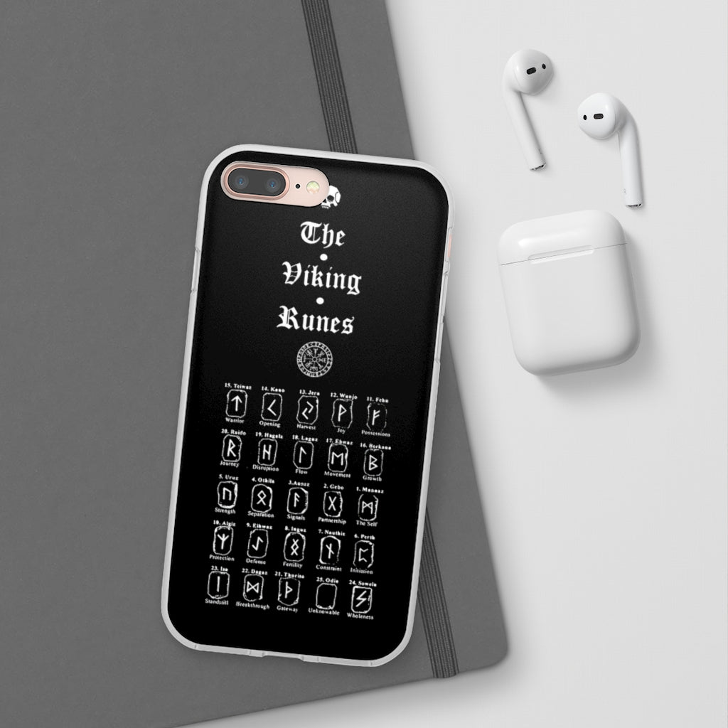 Flexi Cases - The Viking runes. White version. mobile phone case, iPhone case, Samsung case, mobile accessory. Norse. Viking. pagan