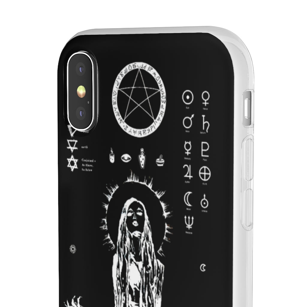 Flexi Cases - Her divine power. Black version. mobile phone case, iPhone case, Samsung case, mobile accessory.