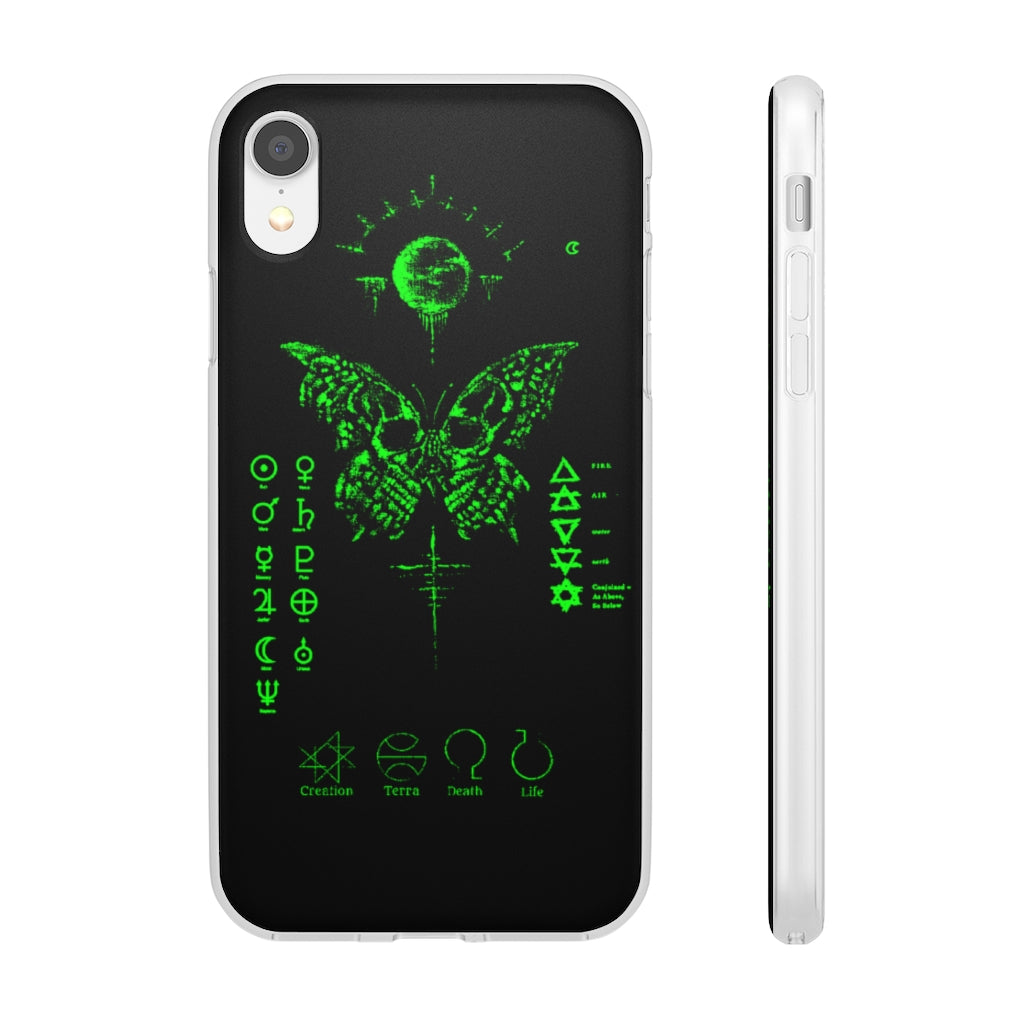 Flexi Cases - The deathly butterfly. mobile phone case, iPhone case, Samsung case, mobile accessory.
