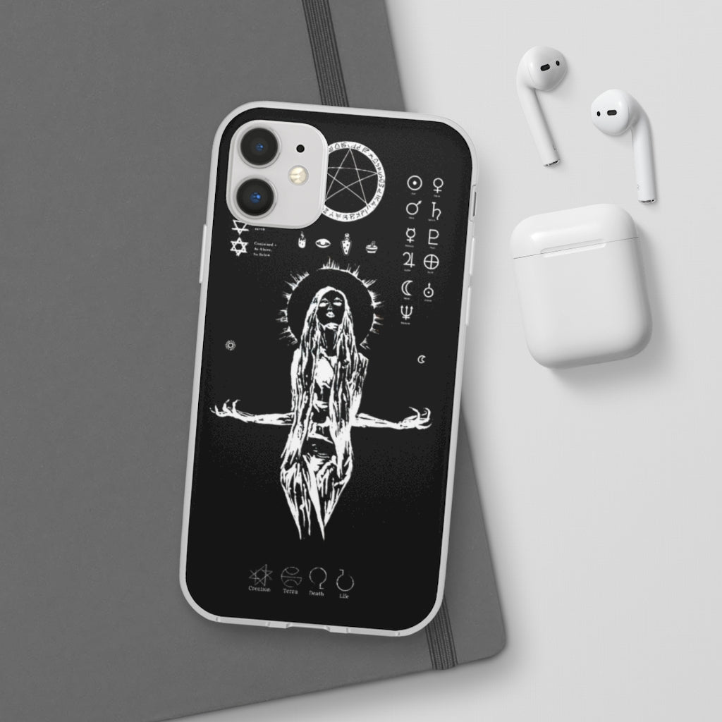 Flexi Cases - Her divine power. Black version. mobile phone case, iPhone case, Samsung case, mobile accessory.