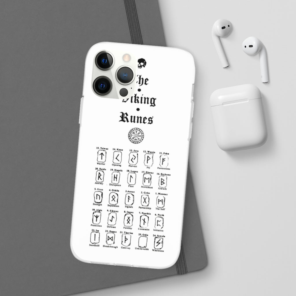 Flexi Cases - The Viking runes. White version. mobile phone case, iPhone case, Samsung case, mobile accessory. Norse. Viking. pagan
