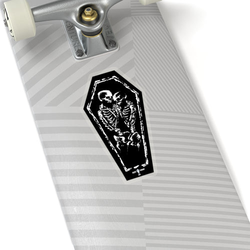 Kiss and hold me forever in black - Kiss-Cut Stickers
