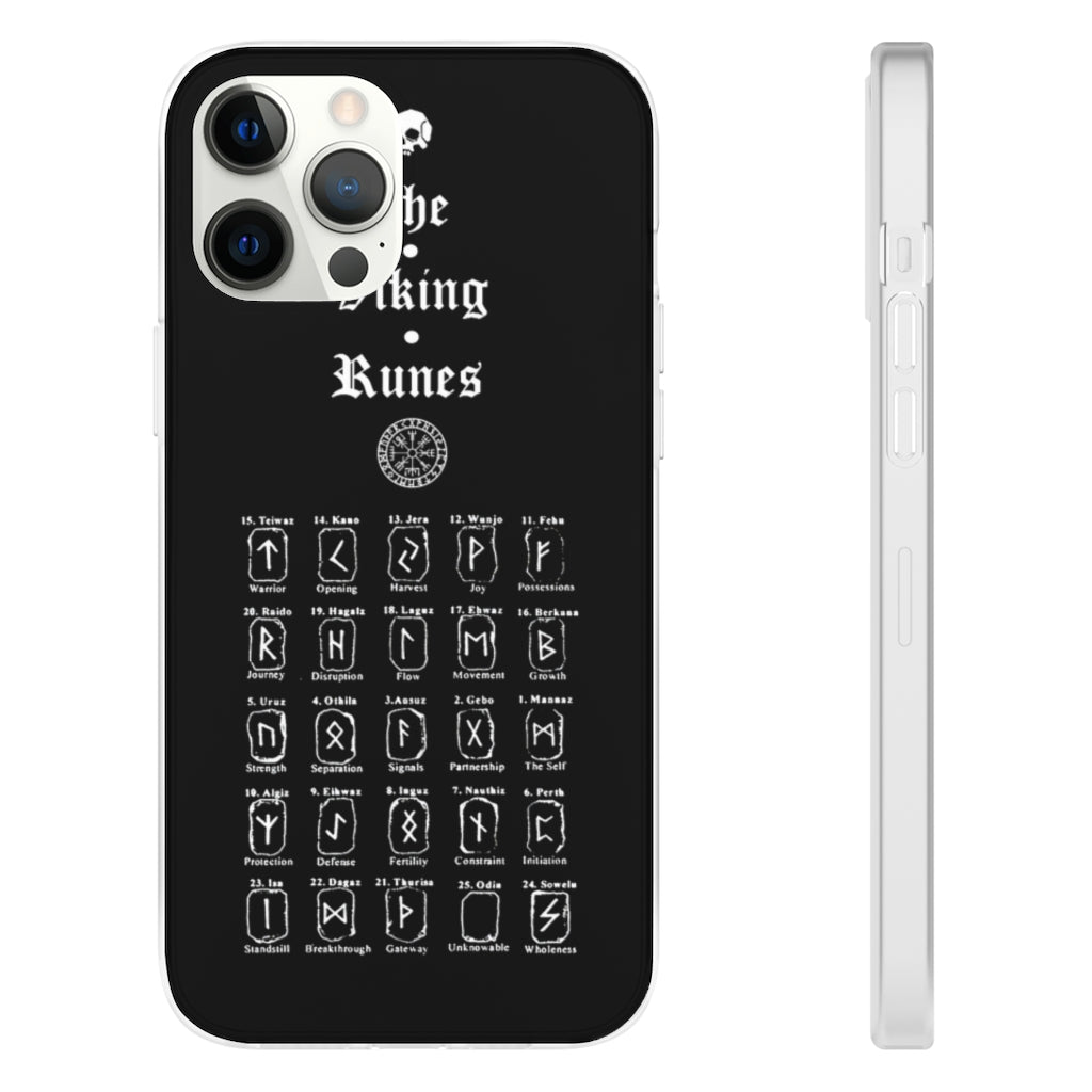 Flexi Cases - The Viking runes. White version. mobile phone case, iPhone case, Samsung case, mobile accessory. Norse. Viking. pagan