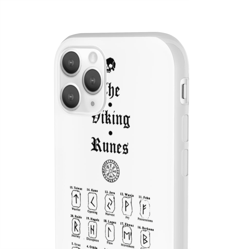 Flexi Cases - The Viking runes. White version. mobile phone case, iPhone case, Samsung case, mobile accessory. Norse. Viking. pagan