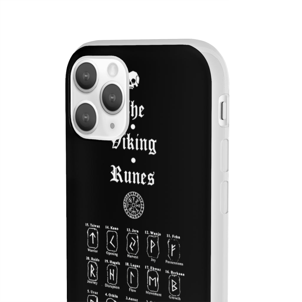 Flexi Cases - The Viking runes. White version. mobile phone case, iPhone case, Samsung case, mobile accessory. Norse. Viking. pagan