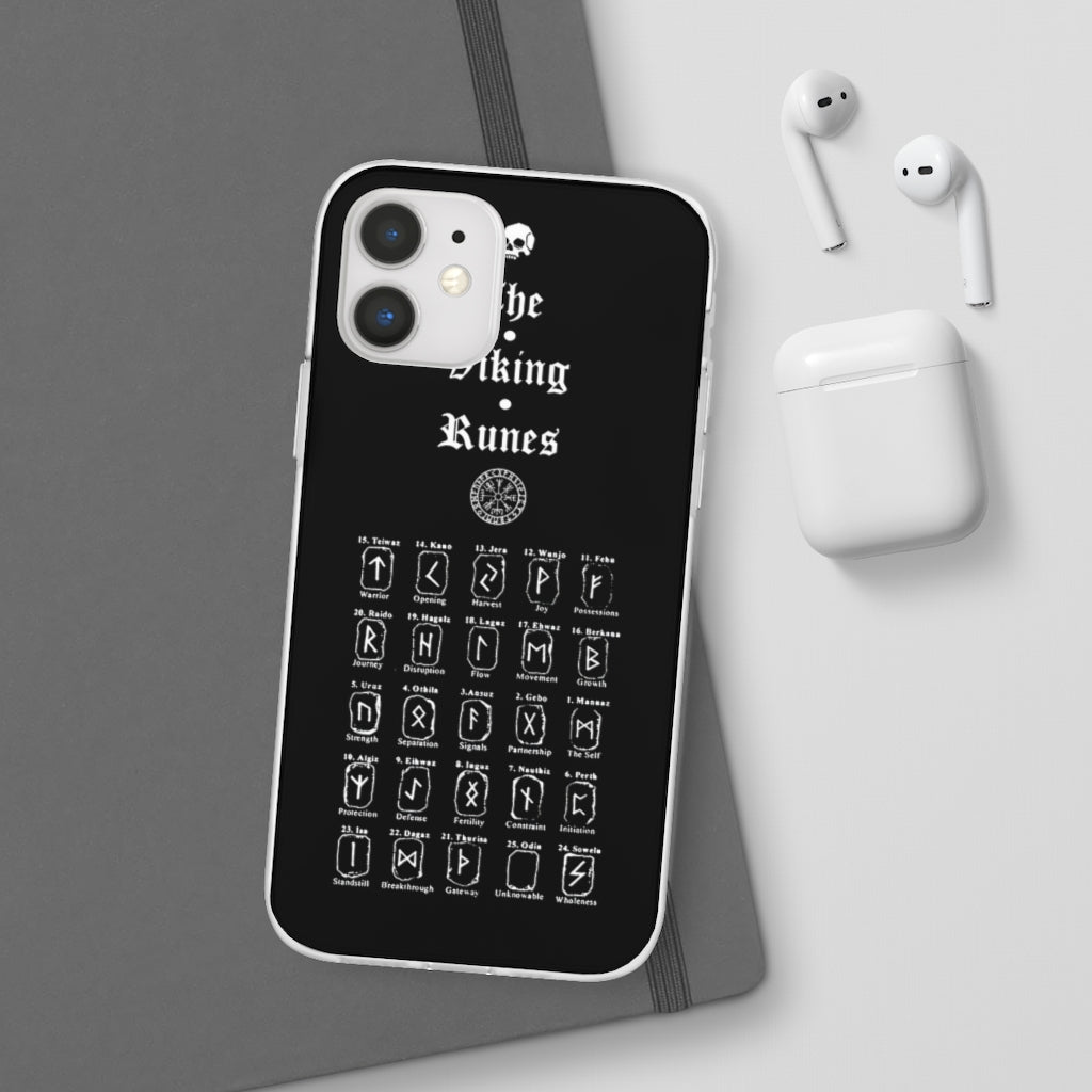 Flexi Cases - The Viking runes. White version. mobile phone case, iPhone case, Samsung case, mobile accessory. Norse. Viking. pagan
