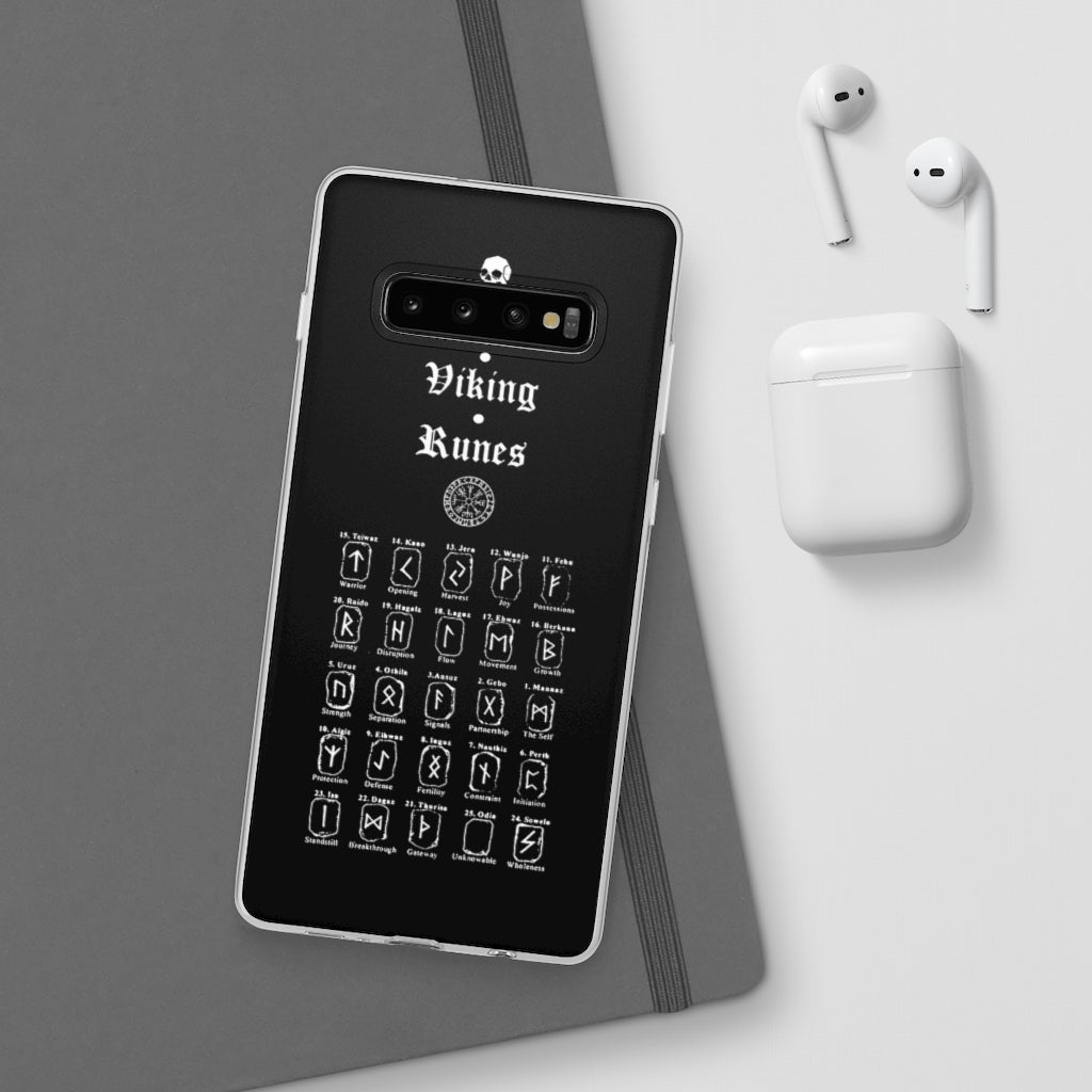 Flexi Cases - The Viking runes. White version. mobile phone case, iPhone case, Samsung case, mobile accessory. Norse. Viking. pagan