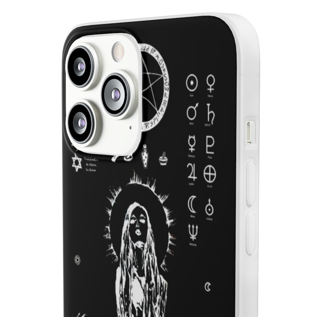 Flexi Cases - Her divine power. Black version. mobile phone case, iPhone case, Samsung case, mobile accessory.