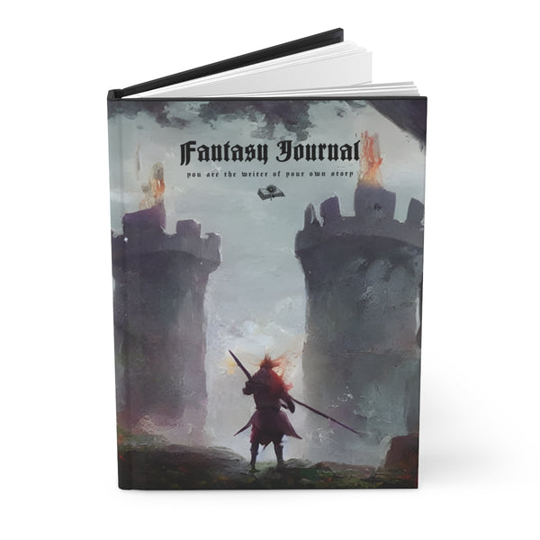 Fantasy Journal - Hardcover Journal Matte. The brave knight. Lined journal. Artistic and story writing journal.